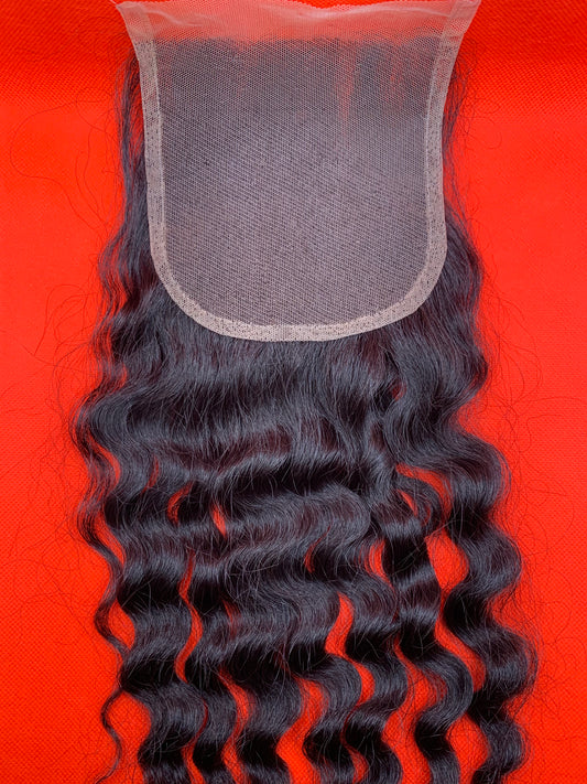 RAW CAMBODIAN LOOSE WAVE/CURLY CLOSURE
